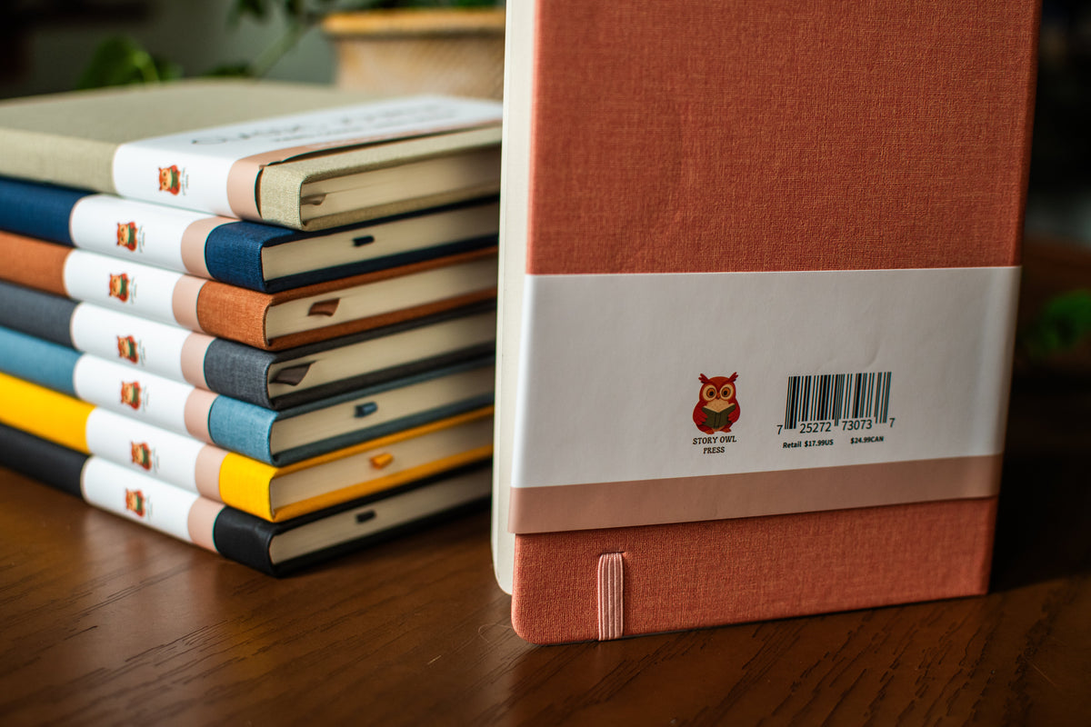 Colorful Linen-Lined Journals – Set of 8