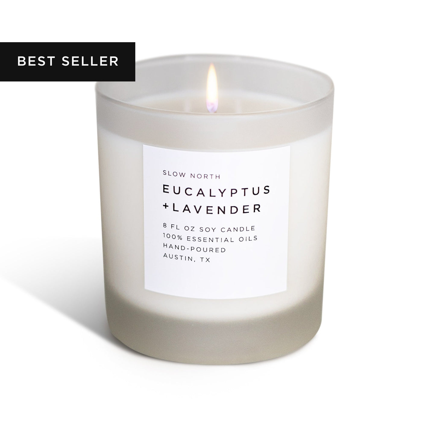 Eucalyptus and lavender signature soy candle