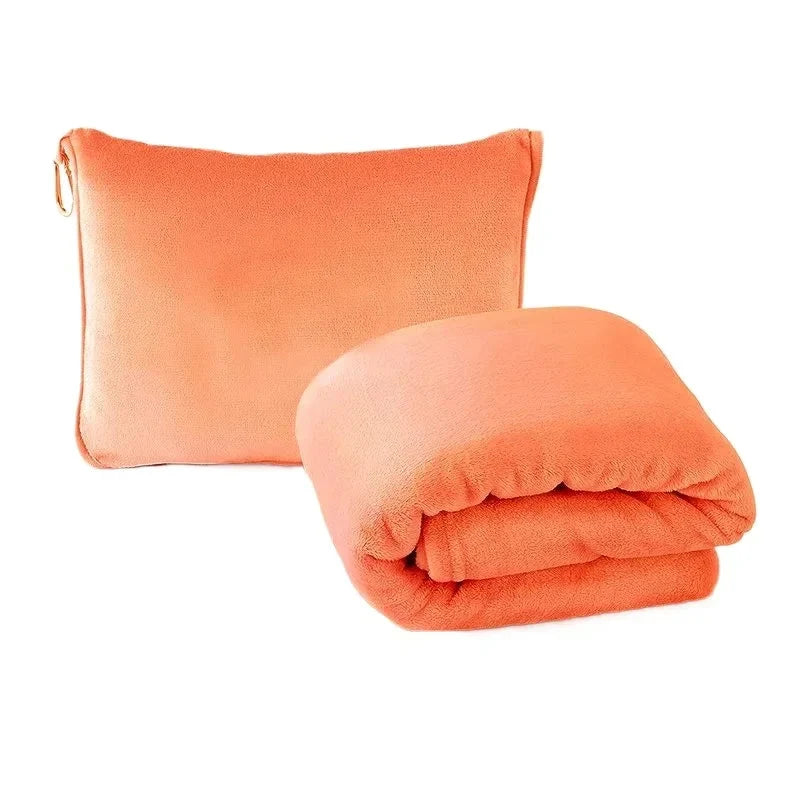 Coral Fleece Travel Blanket & Pillow
