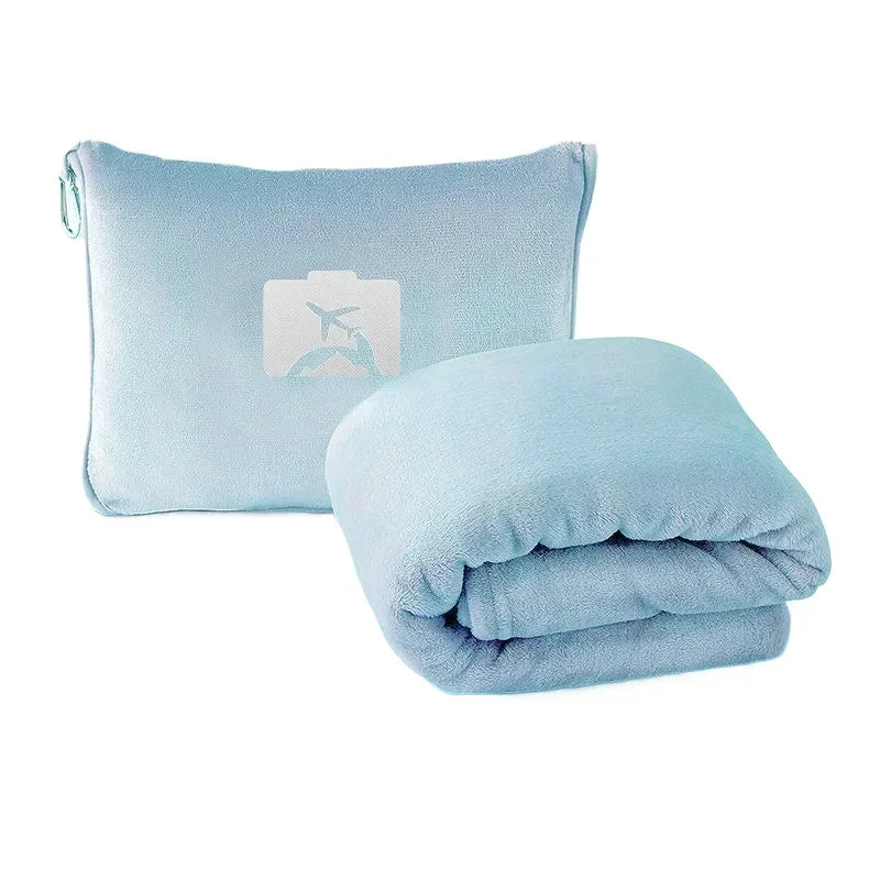 Coral Fleece Travel Blanket & Pillow