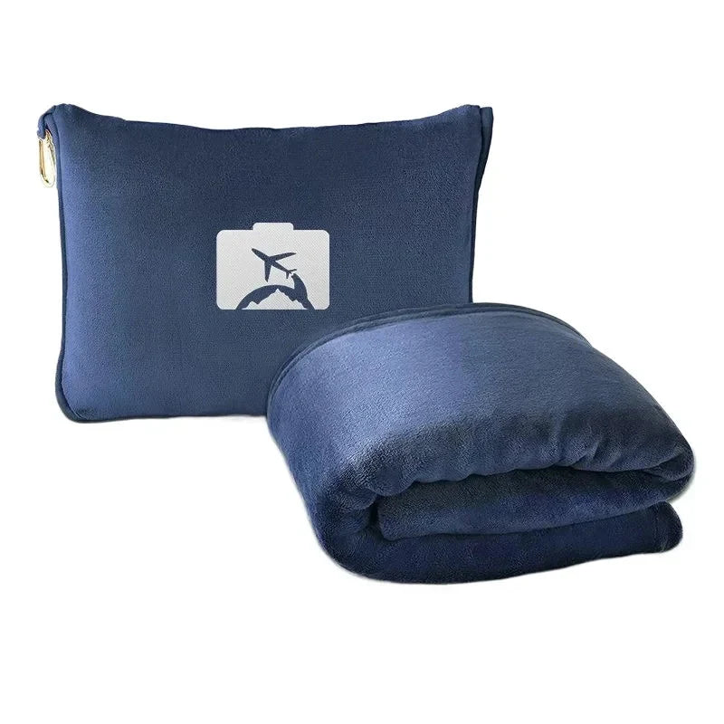 Coral Fleece Travel Blanket & Pillow