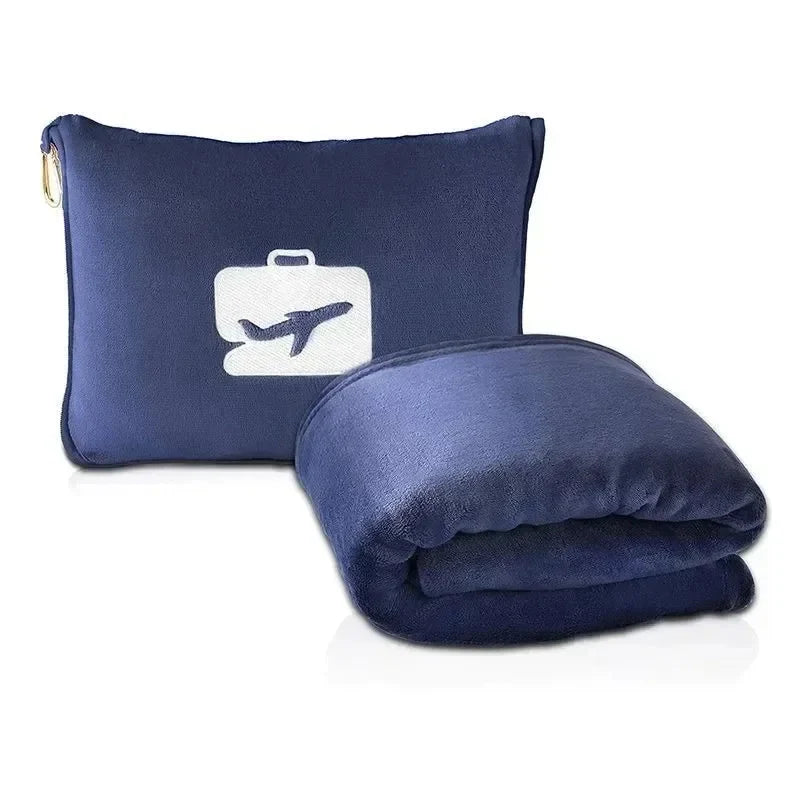 Coral Fleece Travel Blanket & Pillow