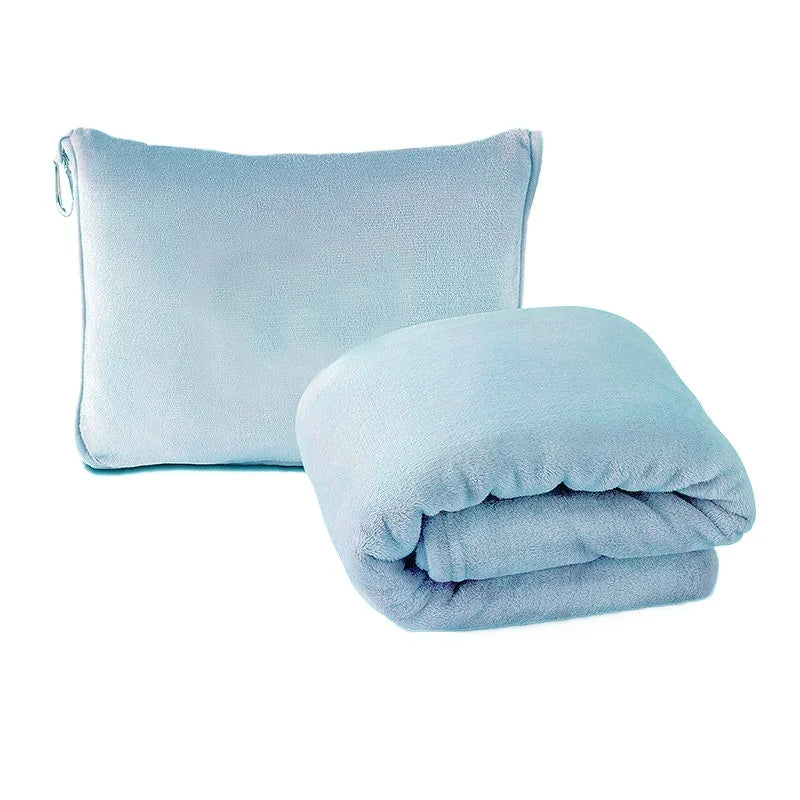 Coral Fleece Travel Blanket & Pillow