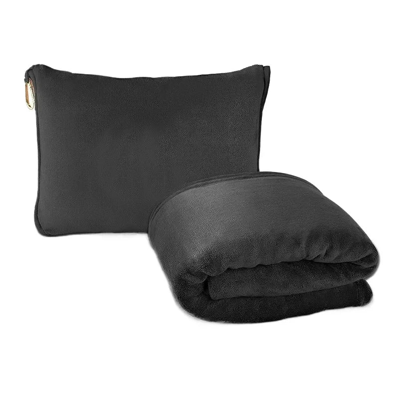 Coral Fleece Travel Blanket & Pillow