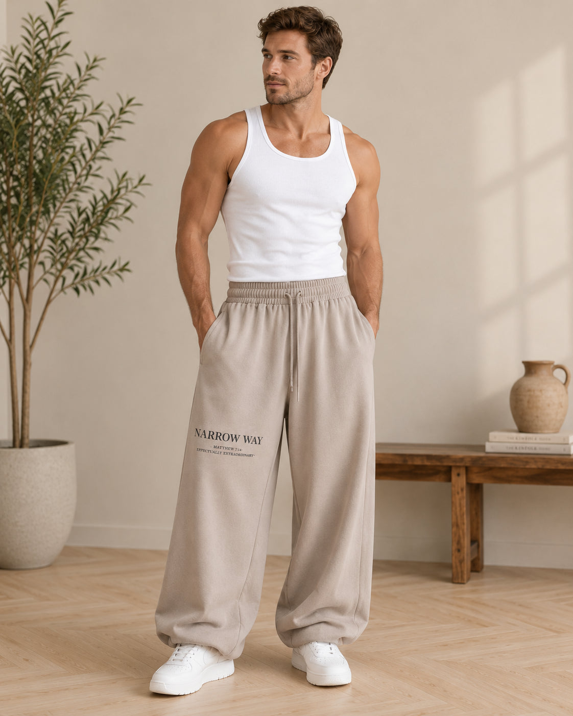 NARROW WAY Mineral Wash Balloon Sweatpants