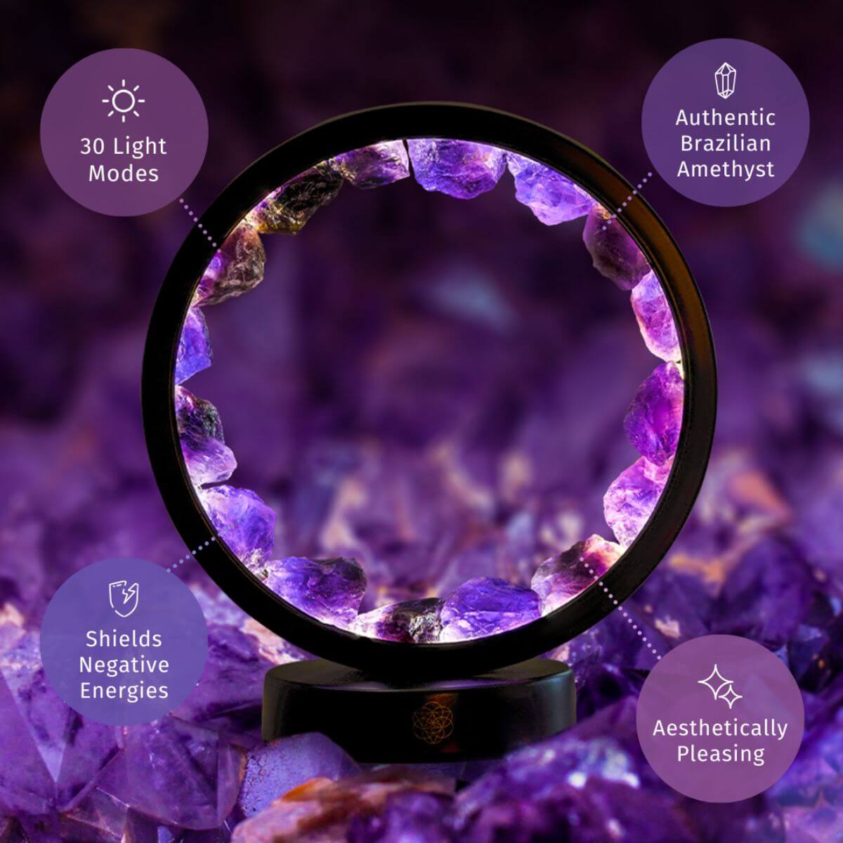 I Am At Peace – Amethyst Lamp